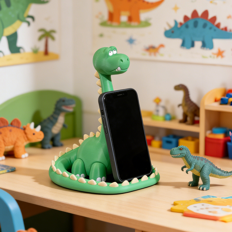 3D Printed Dinosaur Phone Stand Desk Decor Phone Holder Special Gifts Birthday Gifts for Kids Electronics Enthusiasts