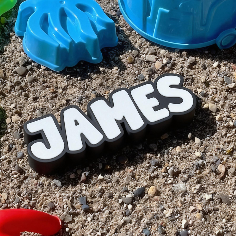 Personalized Sand Mold Custom Name Sand Mold Toy Personalized Beach Toy for Kids Sandbox Stamp Summer Vacation Nameplate Beach Gift
