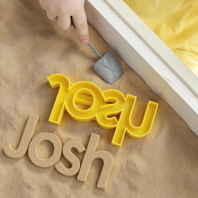 Personalized Sand Mold Custom Name Sand Mold Toy Personalized Beach Toy for Kids Sandbox Stamp Summer Vacation Nameplate