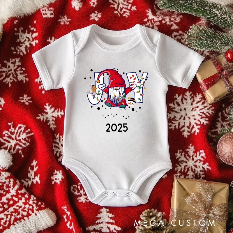 Personalized Santa with Gifts Baby Onesie Perfect for Adding Fun and Charm to Holiday Outfits Baby Onesie