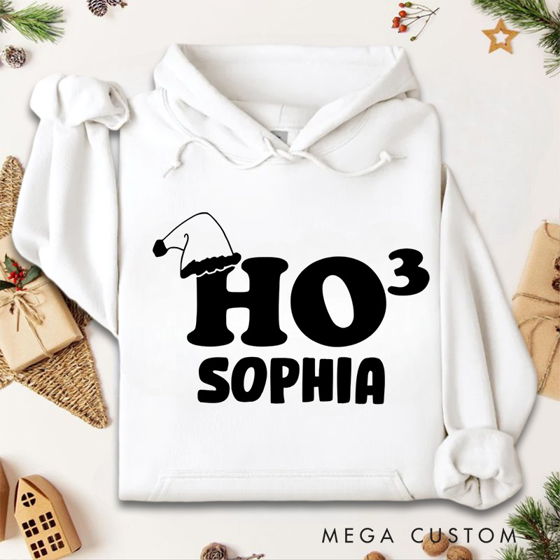 Personalized Ho Ho Ho Holiday Christmas Hoodies