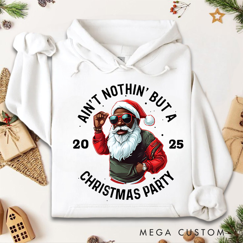 Personalized Funky Santa Dancing with Festive Spirit Christmas Hoodies