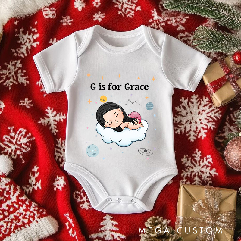 Personalized Letter Is for Name Baby Bodysuit