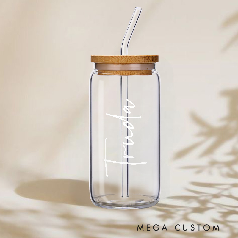 Personalized Elegant Script Name Marvel Glass for Minimalist and Sophisticated Style Unique Glasse Cup