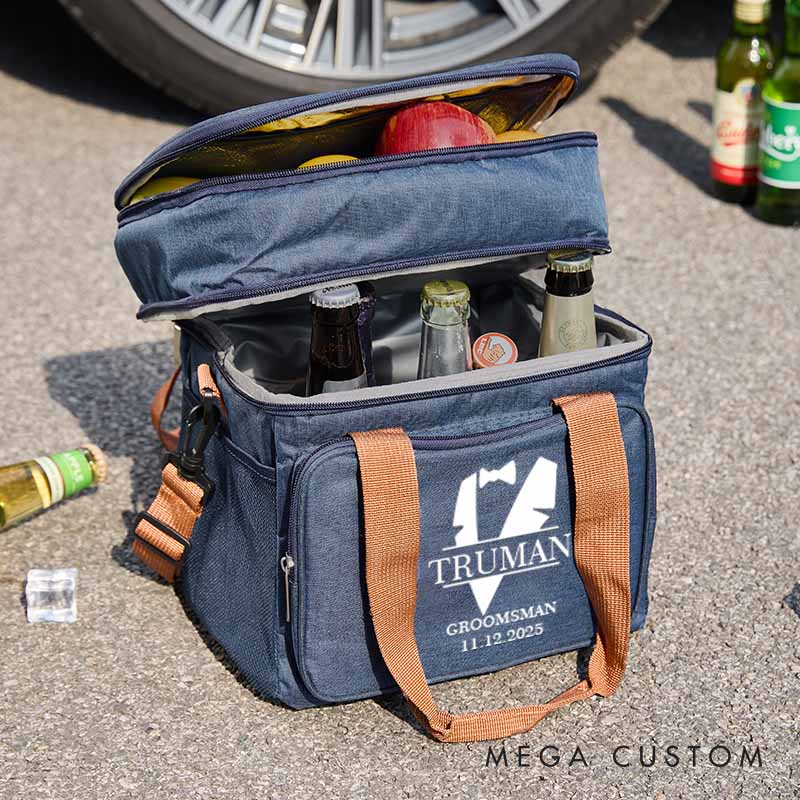 Personalized Groomsmen Beer Bag Gift for Groom Bachelor Party Cooler Bag Best Man Wedding Party Cooler Bag for Men