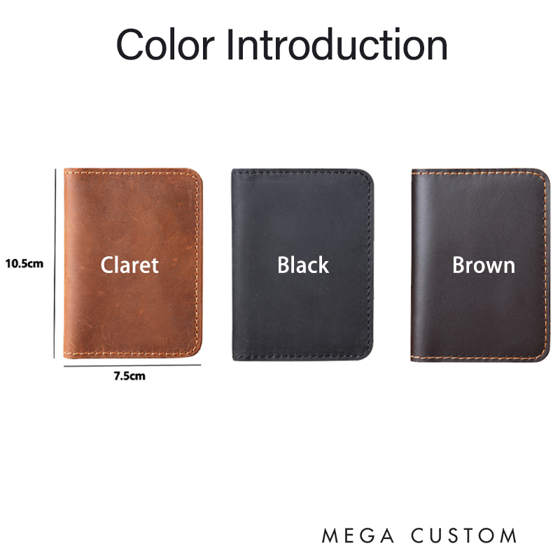 Personalized Leather Card Holder Wallet Firefighter with Axe Gift for Firefighter