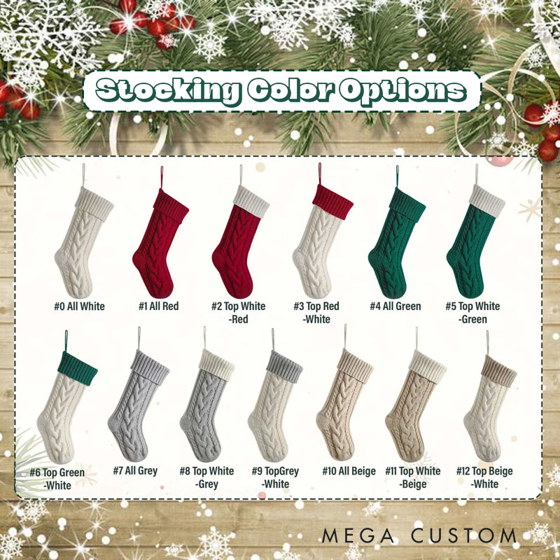 Personalized Engraved Leather Patch Stockings Christmas Stockings with Name Holiday Decor Gift