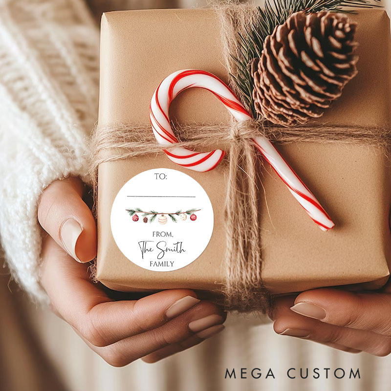 Personalized Rustic Charm from the XX Family Holiday Greetings Christmas Gift Tags