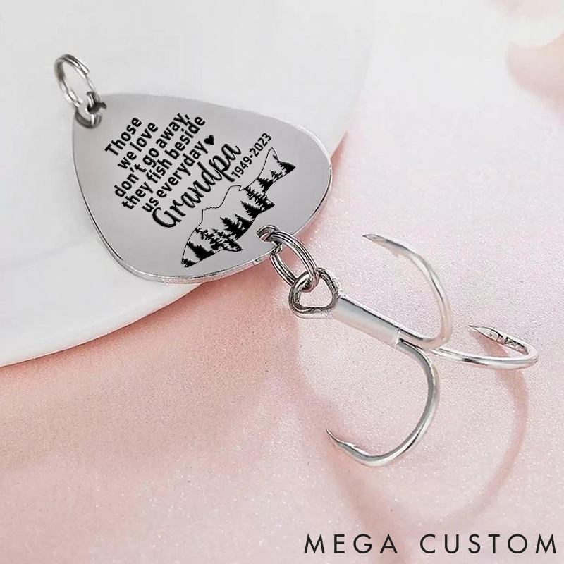 Personalized Fishing Keychain Remembrance Fishing Lure They Fish Beside Us Fishing Lure Gift In Loving Memory Fishing Lure Gift For Your Loved Ones