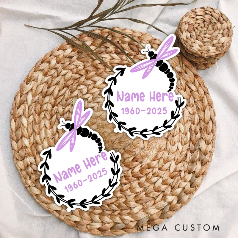 Personalized Memory Parent Infant Loss Remembrance Your Wings Were Ready My Heart Was Not Dragonfly Memorial Sticker