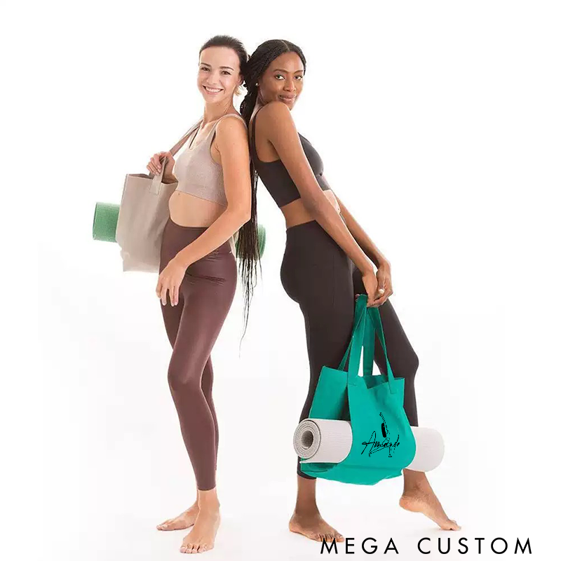 Personalized Yoga Tote Bag Yoga Mat Bag Spacious with Mat Holder Perfect for Yoga Gym and Travel