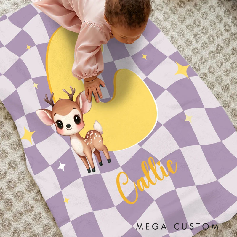 Personalized Horse Fantasy Unicorn Cute Animal Soft Throw Blanket with Name and Initial Birthday Christmas Gift for Boys Girls