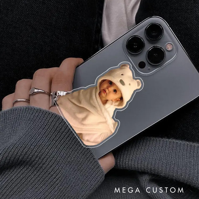 Personalized Cherished Moments Phone Grip with Custom Photos and Elegant Design Magnetic Phone Grip