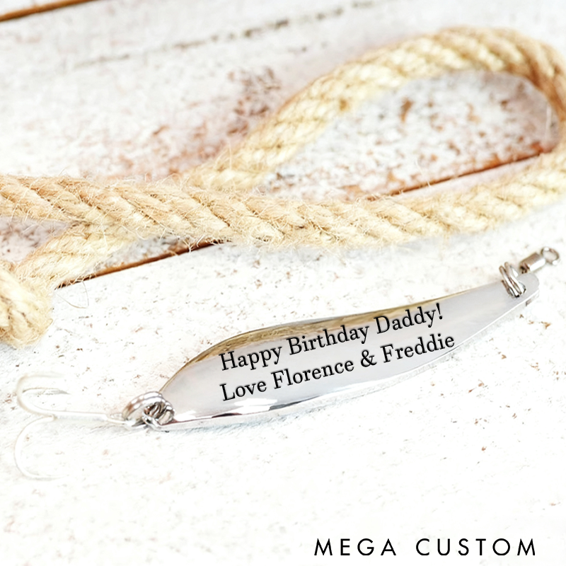 Personalized Fishing Lure Happy Birthday Daddy Design Fishing Gift for Dad Fisherman Perfect for Fishing Enthusiasts and Special Occasions