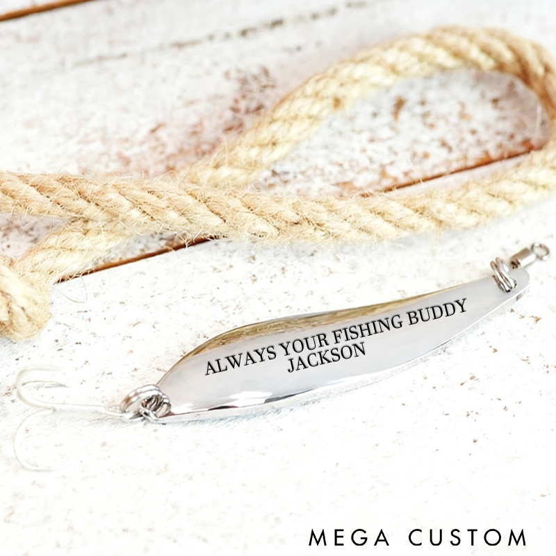 Personalized Fishing Lure Keepsake Custom Engraved Metal Fishing Lure Unique Gift for Fishing Buddies and Anglers