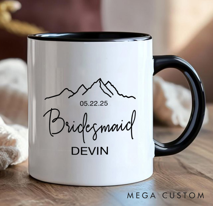 Personalized Campfire Mountain Trees Camping Mug Hiking Travel Mug Gift for Outdoors Lovers