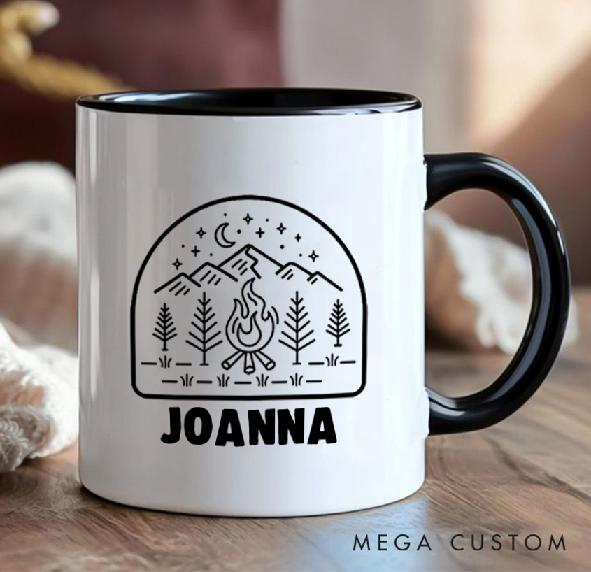 Personalized Campfire Under The Stars Mug Adventurers Hiking Camping Mug Gift for Travel Outdoors Lovers