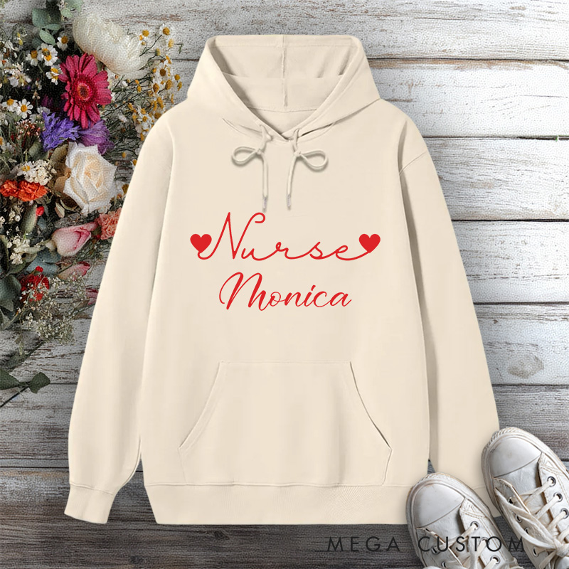 Personalized Hoodies for Nurse Elegant Nurse Love Design Hoodies International Nurse Day Gift