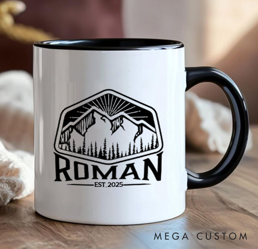Personalized Campfire Mug Mountain Adventurers Camping Hiking Mug Gift for Outdoors Nature Lovers