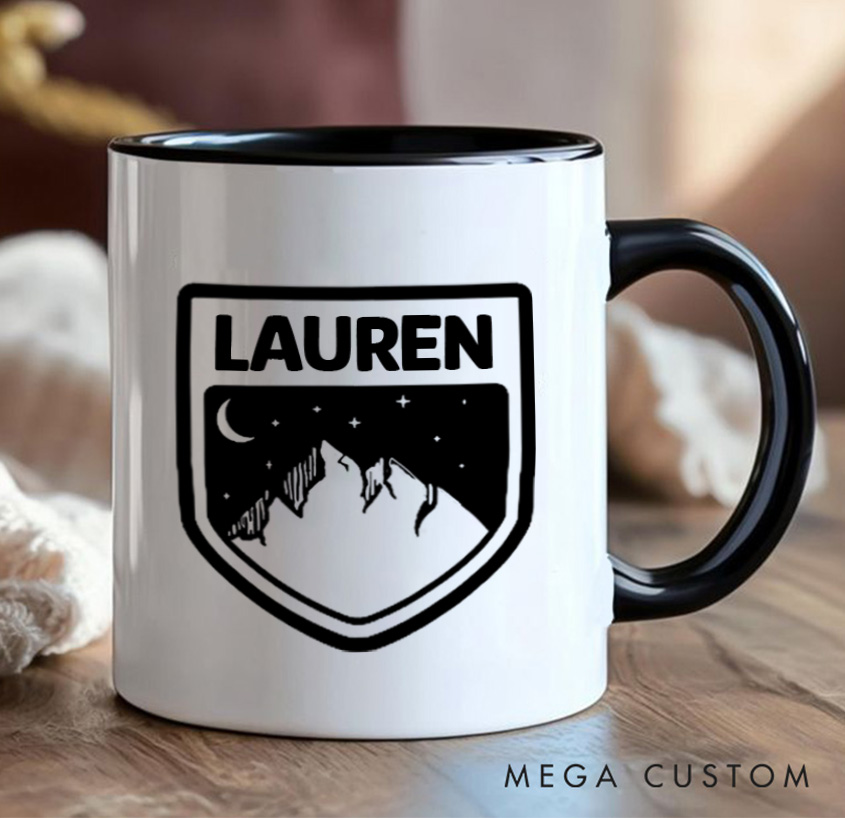 Personalized Under The Starry Sky Mug Mountain Adventurers Camping Hiking Mug Gift for Outdoors Nature Lovers