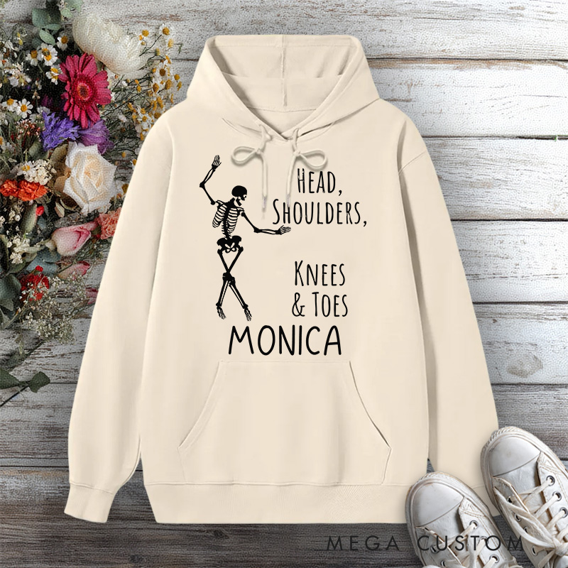 Personalized Hoodies for Nurse Head Shoulders Knees Toes Anatomy Fun Hoodies International Nurse Day Gift