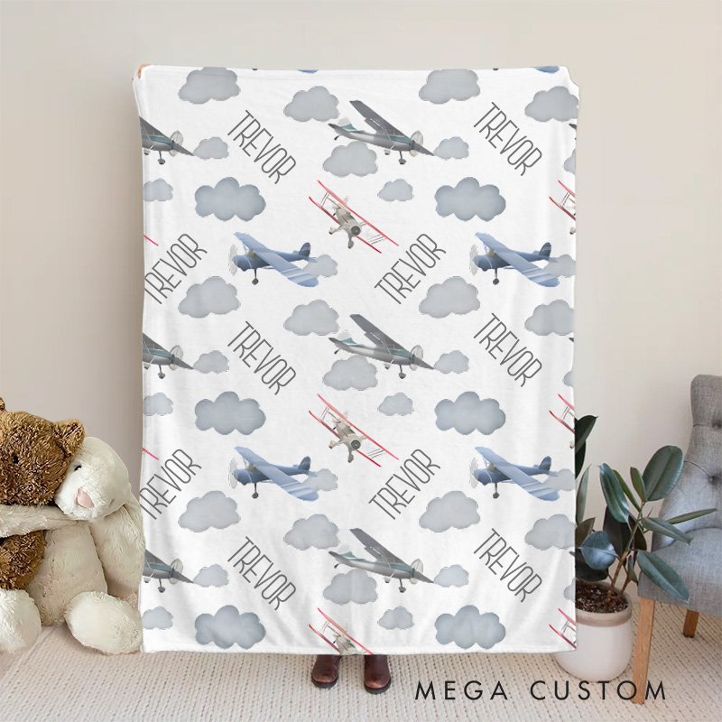 Personalized Feeding Time Baby Blanket Featuring Fun Feeding-Themed Illustrations For Everyday Comfort Baby Blanket  