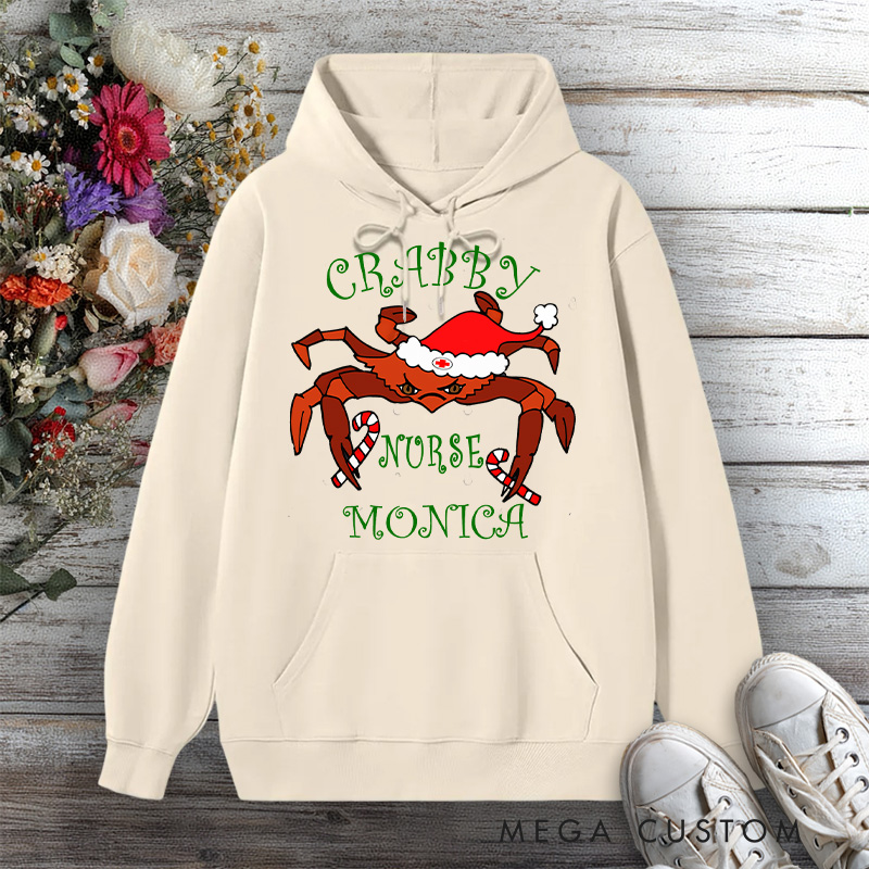 Personalized Hoodies for Nurse Crabby Nurse Holiday Edition Design Hoodies International Nurse Day Gift
