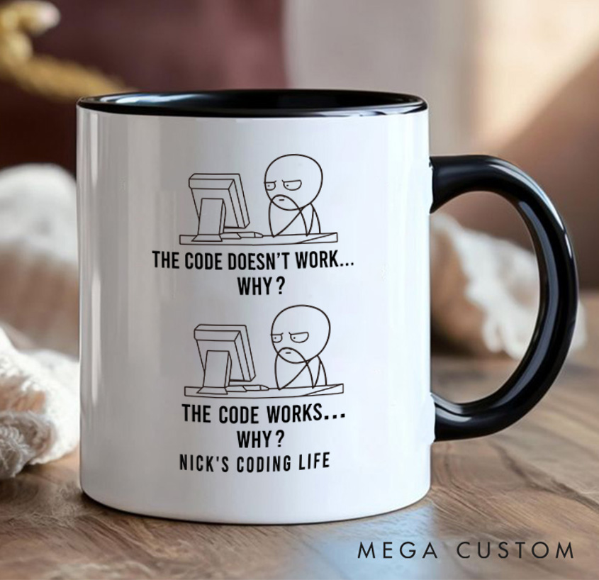Personalized Programmer's Dilemma Mug Technology Computer Enthusiasts CupGift for IT Geek Nerd Lovers