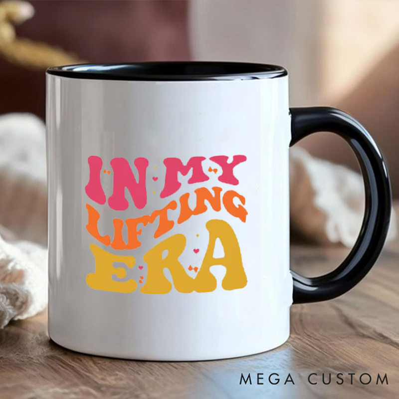 Personalized Lifting Era Coffee Cup Mug with Funny Weightlifting Design for Fitness Enthusiasts Bodybuilders and Gym Lovers