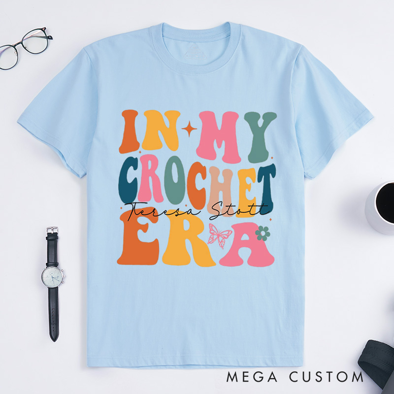 Personalized In My Crochet Era Classic T-Shirts Gifts for knitting Lovers