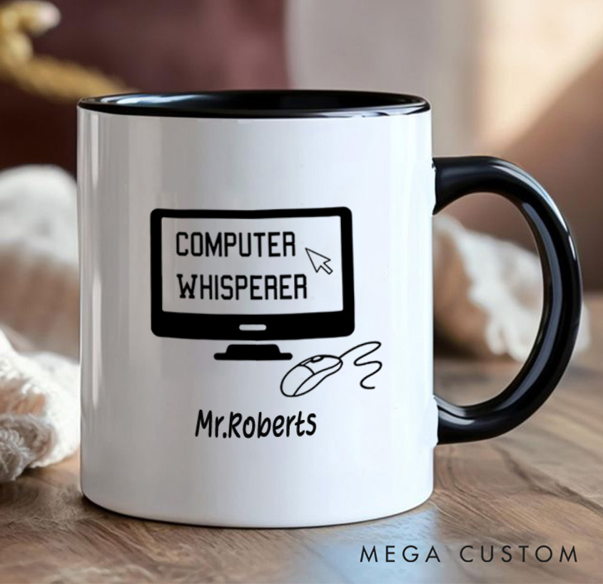 Personalized Computer Whisperer Mug Programmer Technology Enthusiasts Mug Gift for IT Geek Nerd Lovers