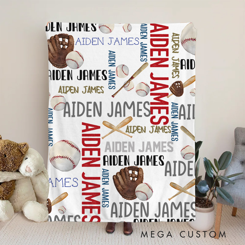 Personalized Name Pattern Baby Blanket Showcasing Repeated Name Prints For A Unique Touch Baby Blanket