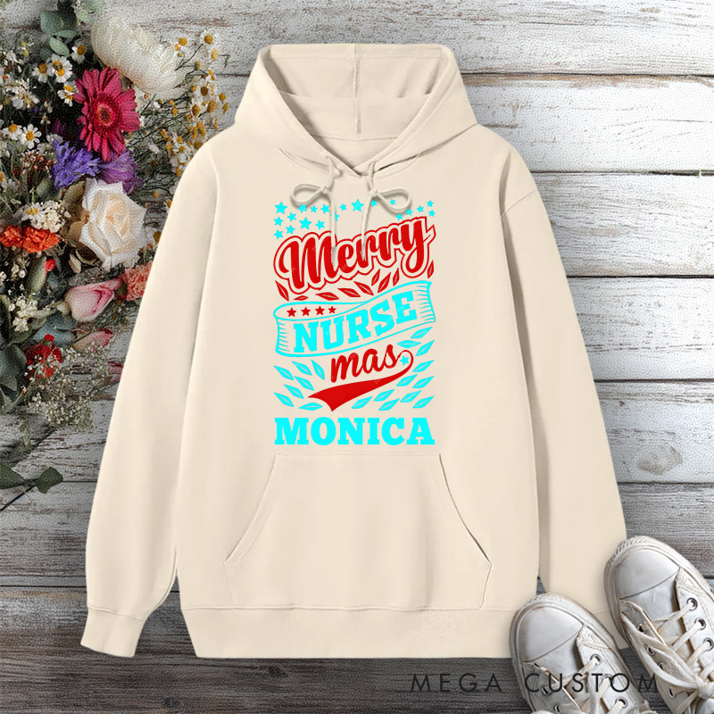 Personalized Hoodies for Nurse Merry Nurse-mas Design Hoodies International Nurse Day Gift