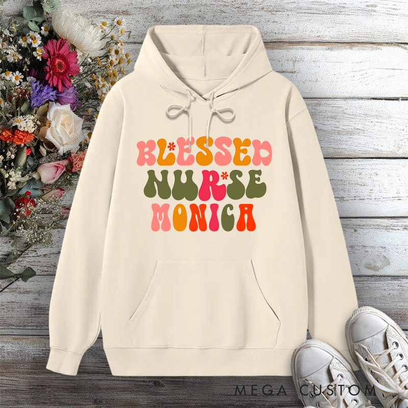 Personalized Hoodies for Nurse Blessed Nurse Design Hoodies International Nurse Day Gift