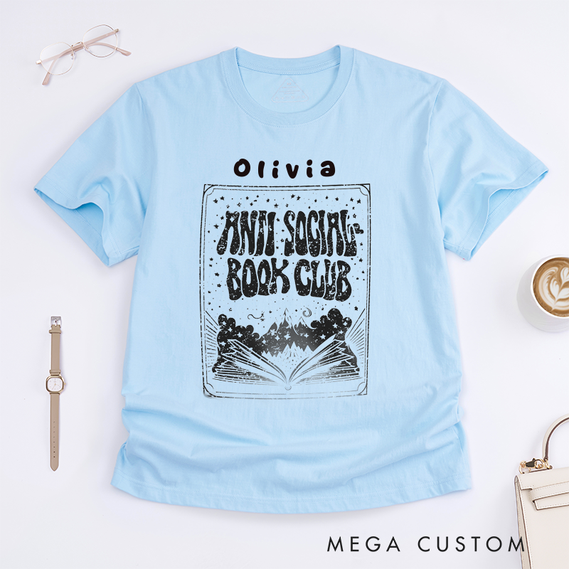Personalized Tarot Lovers Classic T-Shirts Anti Social Book Club Classic T-Shirts Reading Lover Gift For Introverts Friends