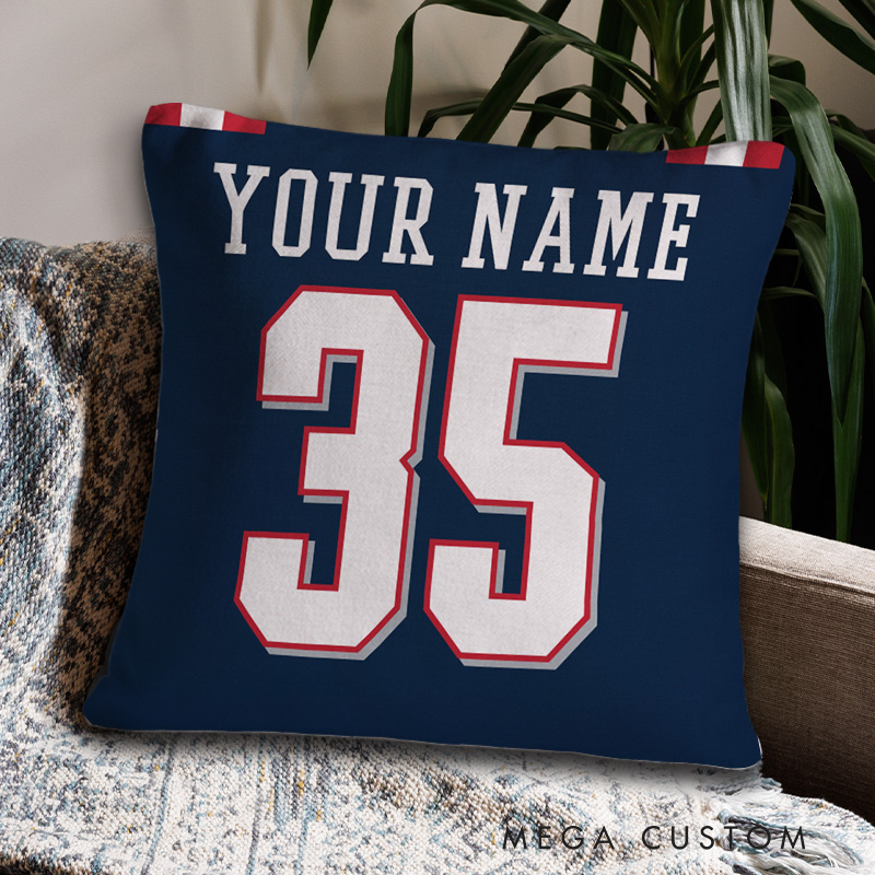 [Copy]Personalized Sports Throw Pillow with Number and Name
