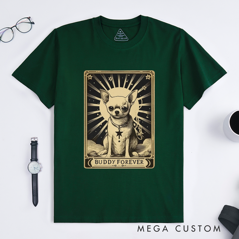 Personalized Tarot Lovers Classic T-Shirts Chihuahua Classic T-Shirts for Pet Lovers Present for Dog Owners or Lovers