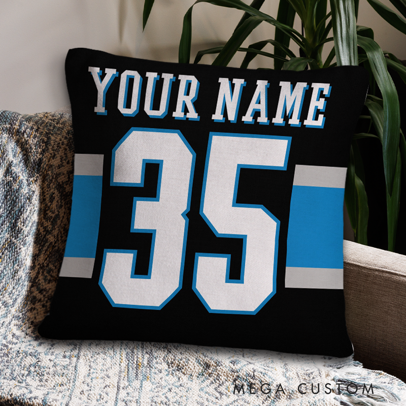 [Copy][Copy]Personalized American Football and Rugby Throw Pillow with Custom Name and Double Zero Design