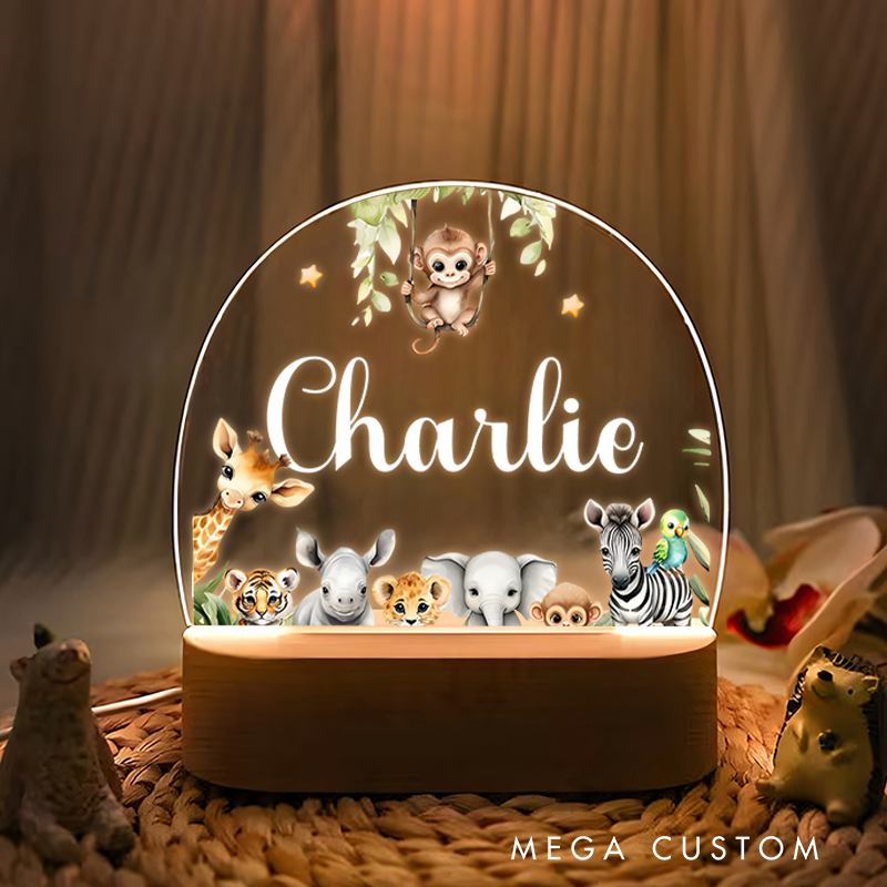 Personalized Safari Animals and Jungle-Themed for Vibrant Light Fixtures