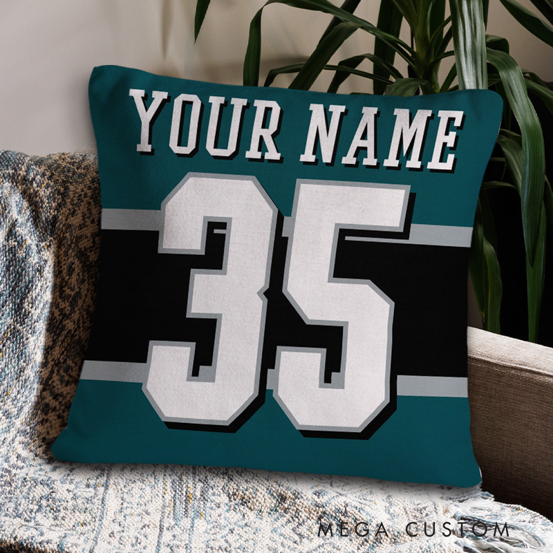 [Copy]Personalized American Football and Rugby Design Pillow with Custom Name and Number for Team Gift