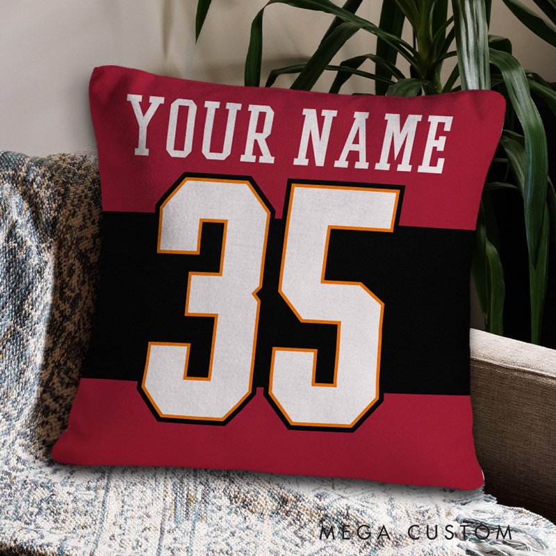 [Copy]Personalized American Football and Rugby Pillow with Custom Name and Number for Fans Gift