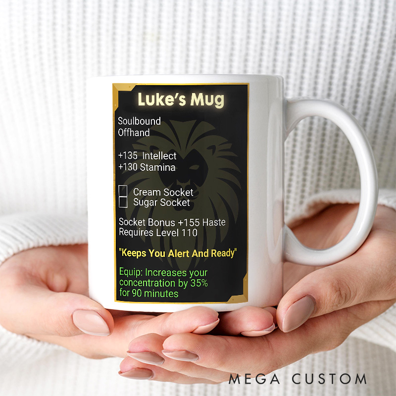 Personalized MMO Legendary Mug Funny Video Game Coffee Mug Geek Gaming Nerd Mug