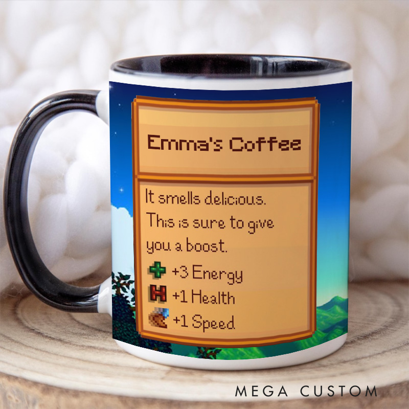 Personalized Valley Day Mug Coffee and Tea Farming Game Mug Farmer Valley Video Game Mug Gamer Gift Coffee Mug