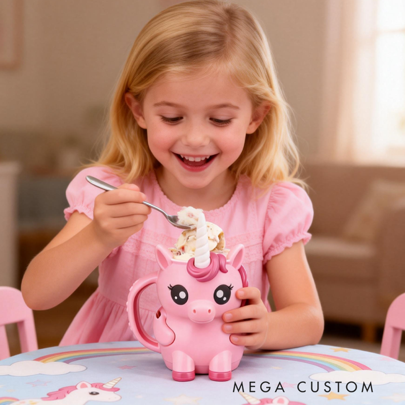 Pink Dream Horse Ice Cream Pint Holder 3D Printed Cozy with Spoon Slot