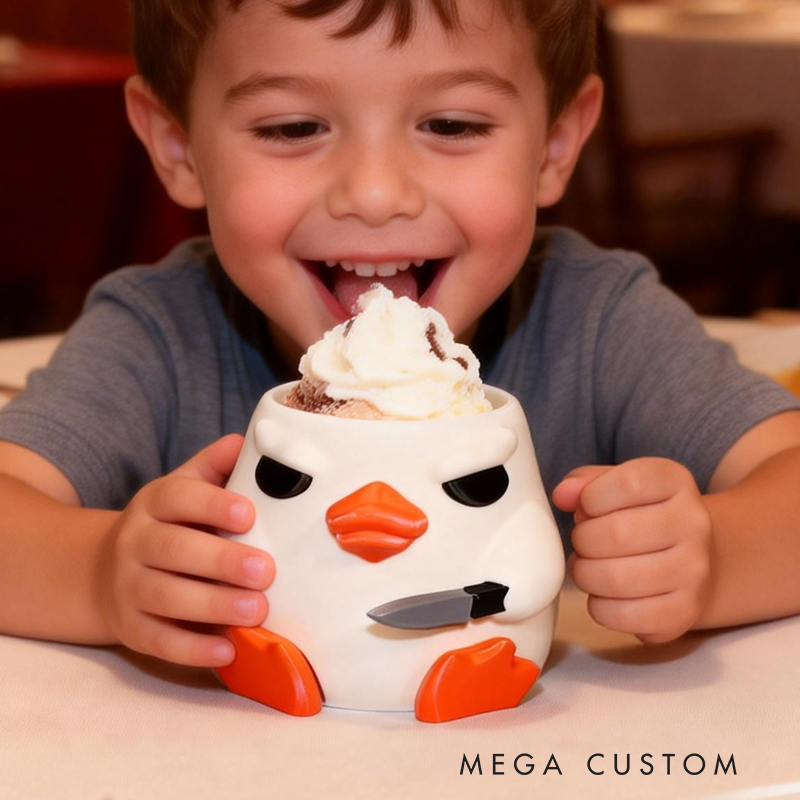 Angry Goose Ice Cream Pint Holder 3D Printed Cozy Birthday Gifts for Kids