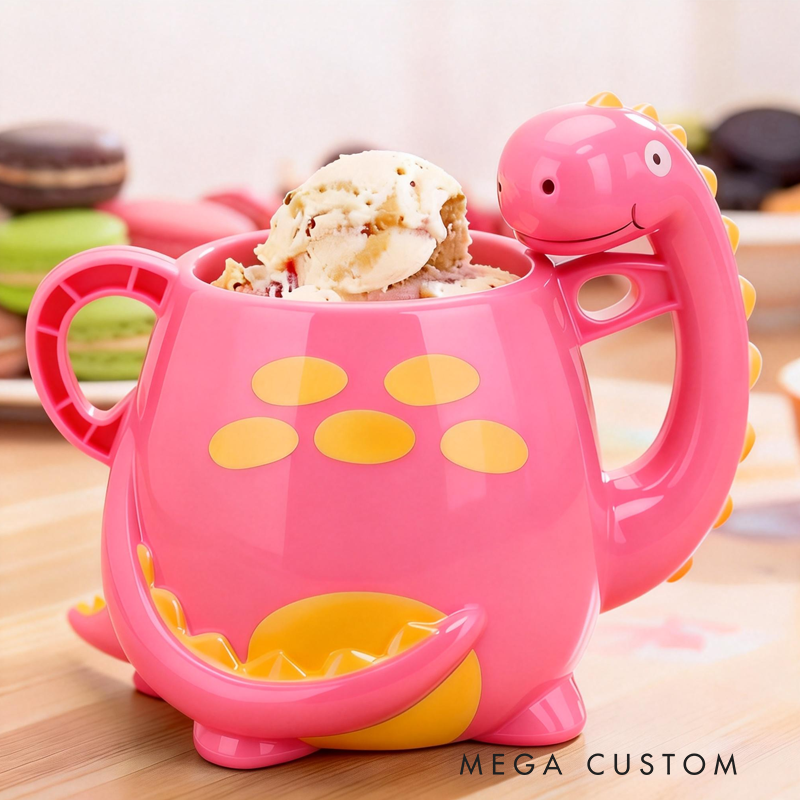 Cartoon Dinosaurs in Various Colors Ice Cream Pint Holder 3D Printed Cozy Birthday Gifts for Kids Dinosaurs Lovers Gifts