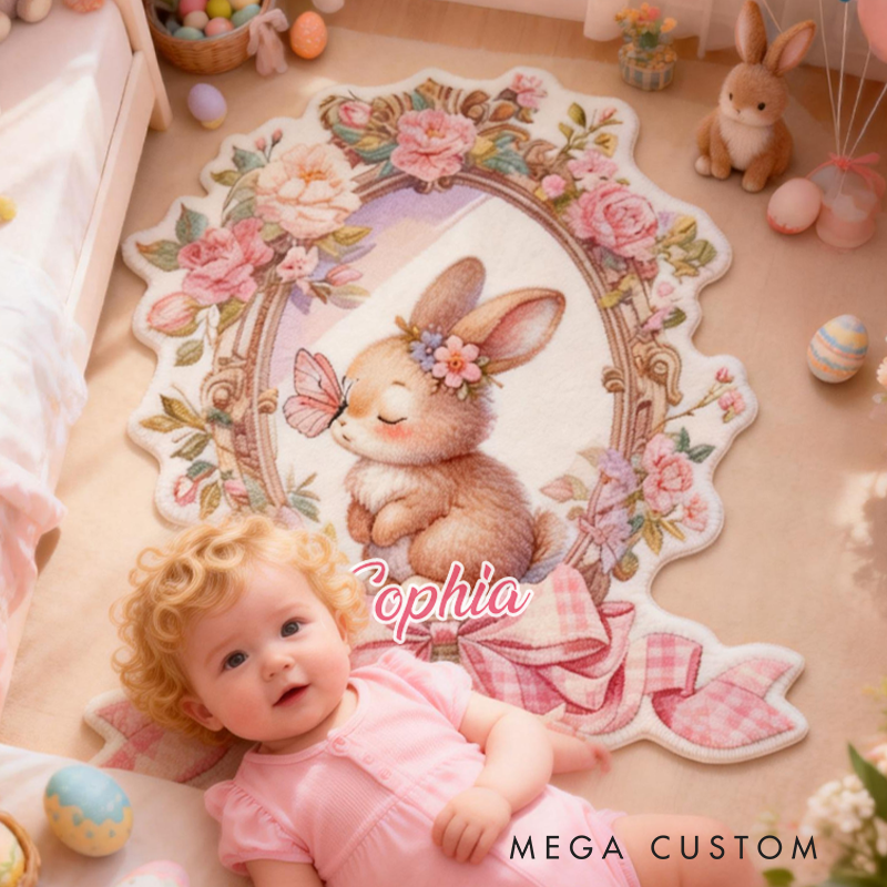 Personalized Easter Sweet and Cute Bunny with Name Home Decor Easter Gift for Kids Bitthday Gift for Kids