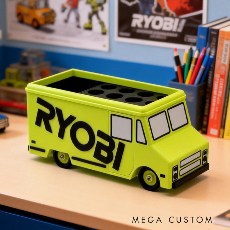 Hot Rod Truck Pen Holder Desk Organizer Birthday Gift for Kids Kids Room Decor 