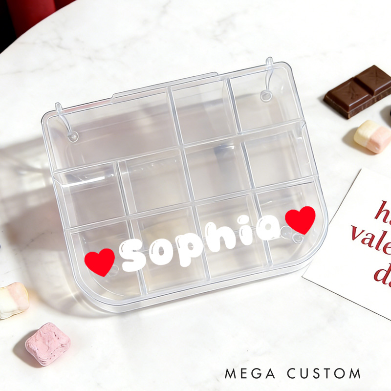 Personalized Candy Gift Set with Heart Bow Decoration Sweet Treat Basket for Kids Birthdays Valentines Day Party Favors and Special Celebrations