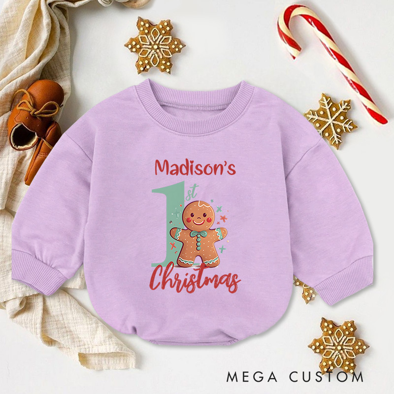 Personalized First Christmas Baby Onesie Perfect for Cherishing a Baby’s Special Holiday Moment Baby Bodysuit
